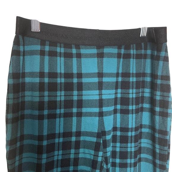 Victoria's Secret Green and Black Plaid Thermal Cotton Pajama Pants Size Small - Picture 2 of 8